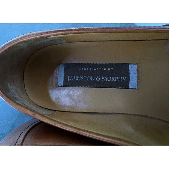 Johnston & Murphy Men's Kiltie Tassel Loafer Shoes Sz 10.5 M Leather Handcrafted